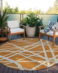 LOOMLAN Rugs Zephina Orange Washable Indoor-Outdoor Rug