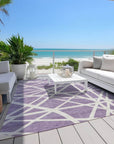 LOOMLAN Rugs Zephina Purple Washable Indoor-Outdoor Rug