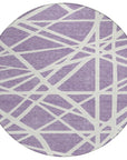 LOOMLAN Rugs Zephina Purple Washable Indoor-Outdoor Rug