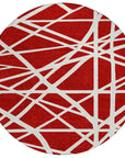 LOOMLAN Rugs Zephina Red Washable Indoor-Outdoor Rug