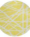 LOOMLAN Rugs Zephina Yellow Washable Indoor-Outdoor Rug