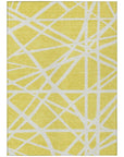 LOOMLAN Rugs Zephina Yellow Washable Indoor-Outdoor Rug