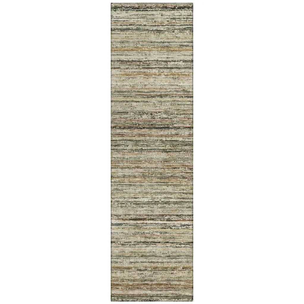 LOOMLAN Rugs Zephyna Brown Washable Indoor-Outdoor Rug