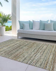 LOOMLAN Rugs Zephyna Brown Washable Indoor-Outdoor Rug