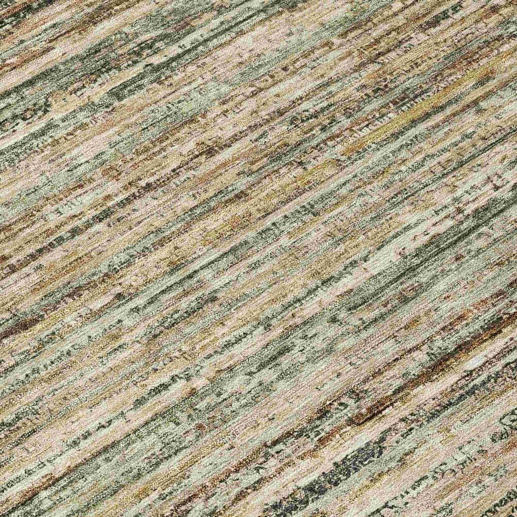 LOOMLAN Rugs Zephyna Brown Washable Indoor-Outdoor Rug