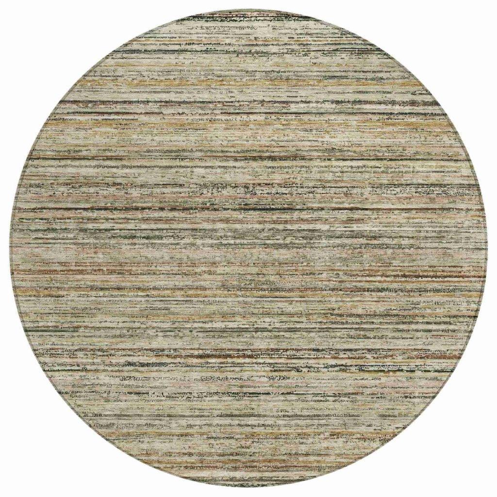 LOOMLAN Rugs Zephyna Brown Washable Indoor-Outdoor Rug