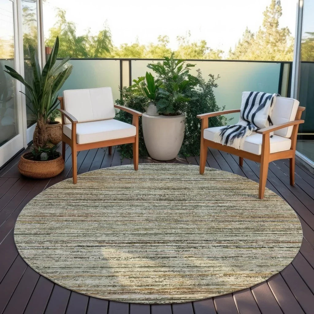 LOOMLAN Rugs Zephyna Brown Washable Indoor-Outdoor Rug