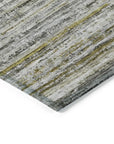 LOOMLAN Rugs Zephyna Gray Washable Indoor-Outdoor Rug