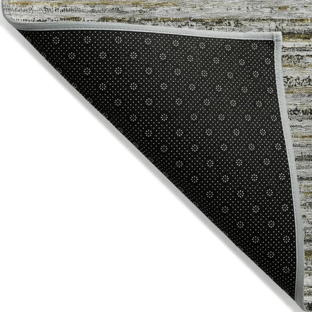 LOOMLAN Rugs Zephyna Gray Washable Indoor-Outdoor Rug