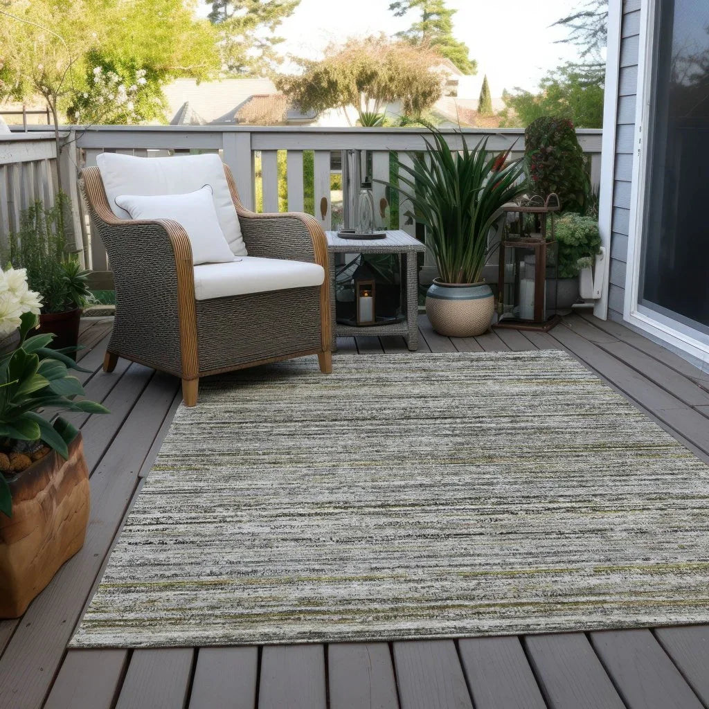 LOOMLAN Rugs Zephyna Gray Washable Indoor-Outdoor Rug