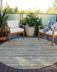 LOOMLAN Rugs Zephyna Gray Washable Indoor-Outdoor Rug
