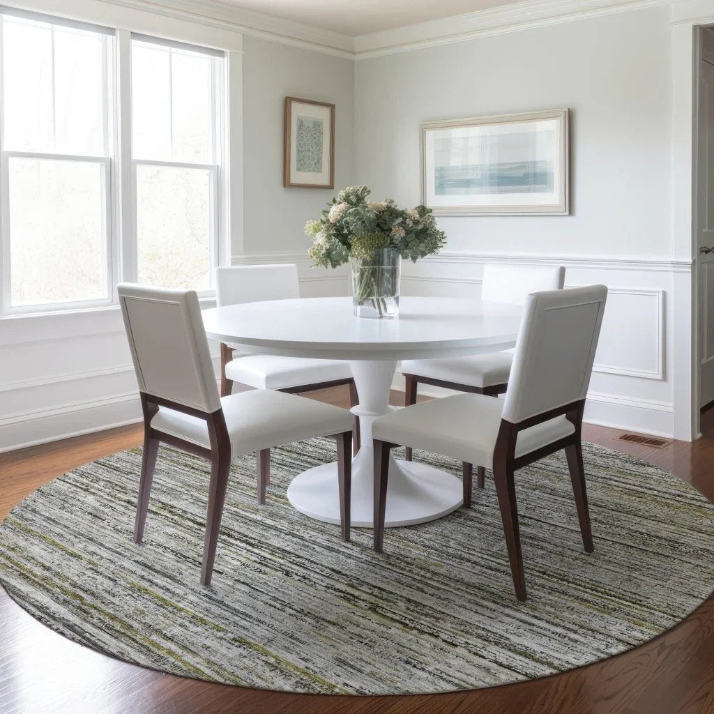 LOOMLAN Rugs Zephyna Gray Washable Indoor-Outdoor Rug