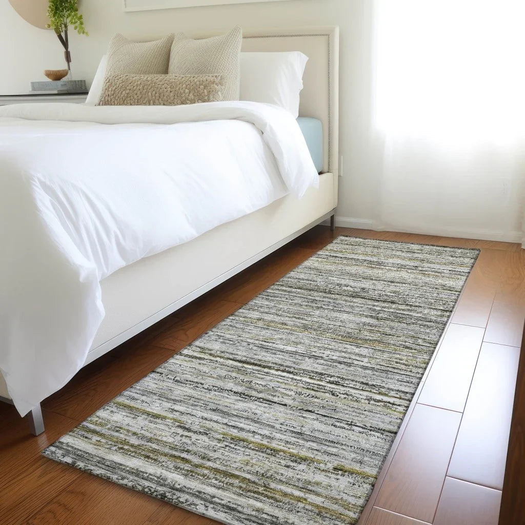 LOOMLAN Rugs Zephyna Gray Washable Indoor-Outdoor Rug