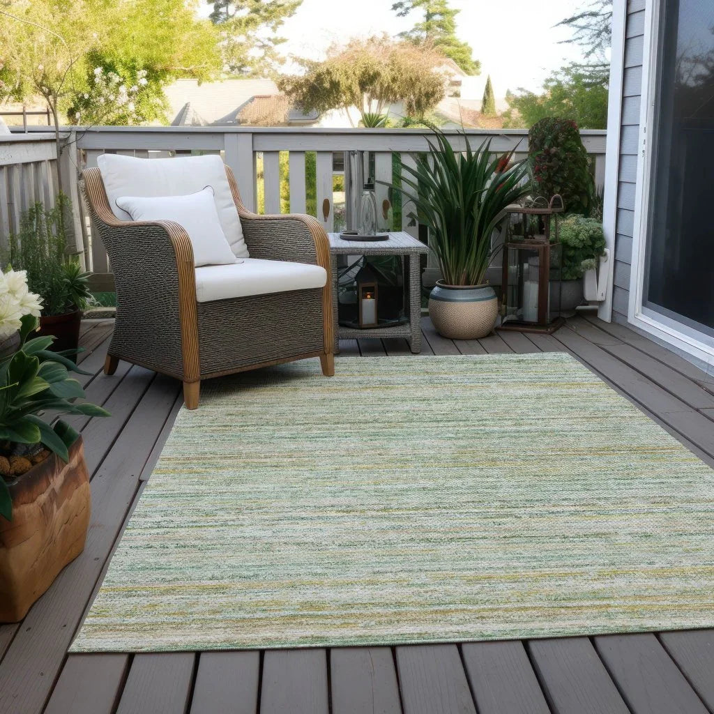 LOOMLAN Rugs Zephyna Mint Washable Indoor-Outdoor Rug