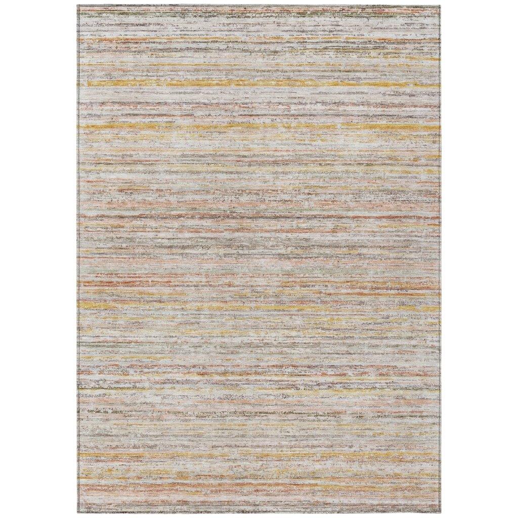 LOOMLAN Rugs Zephyna Orange Washable Indoor-Outdoor Rug