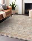 LOOMLAN Rugs Zephyna Orange Washable Indoor-Outdoor Rug