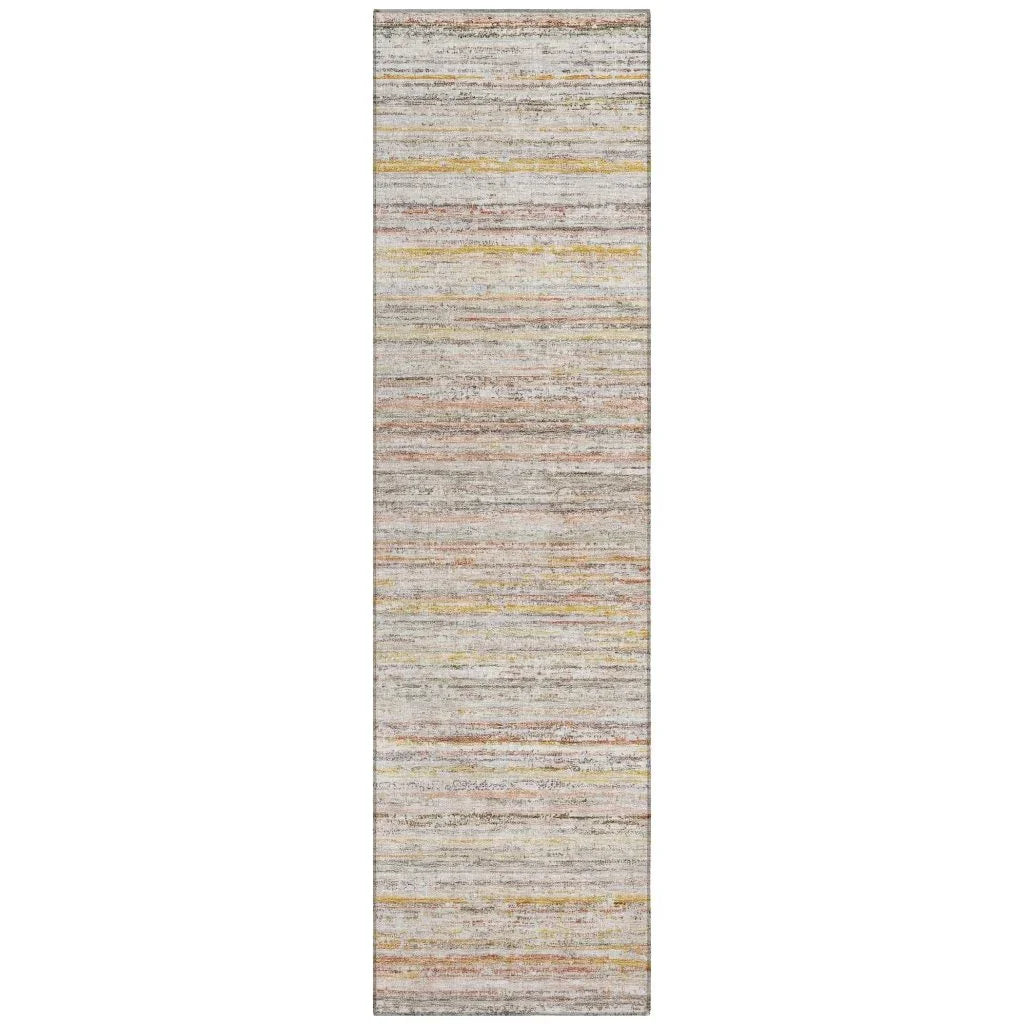 LOOMLAN Rugs Zephyna Orange Washable Indoor-Outdoor Rug