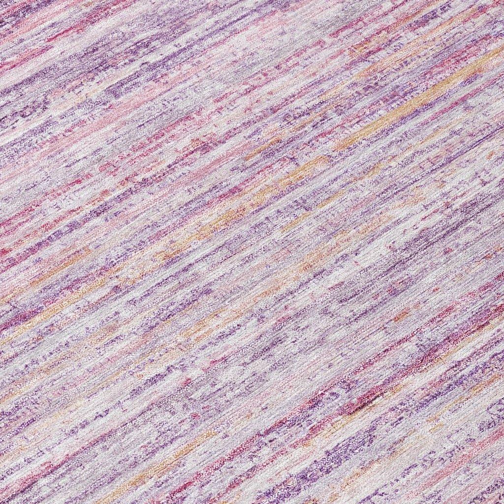 LOOMLAN Rugs Zephyna Pink Washable Indoor-Outdoor Rug