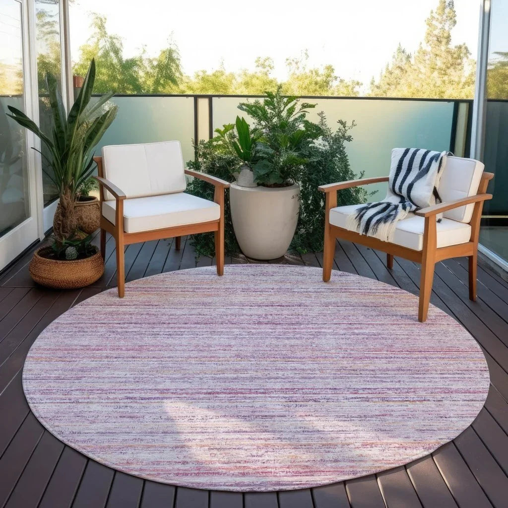 LOOMLAN Rugs Zephyna Pink Washable Indoor-Outdoor Rug