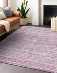 LOOMLAN Rugs Zephyna Pink Washable Indoor-Outdoor Rug
