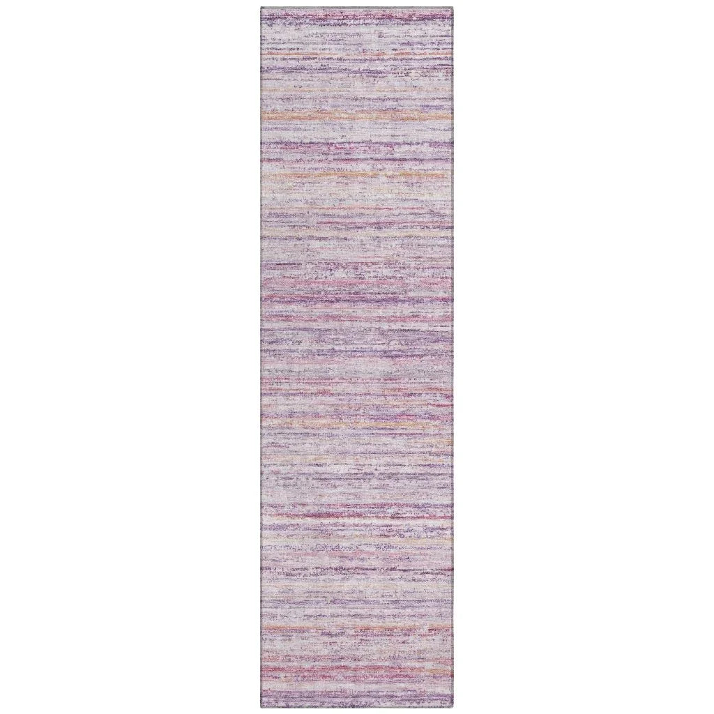 LOOMLAN Rugs Zephyna Pink Washable Indoor-Outdoor Rug