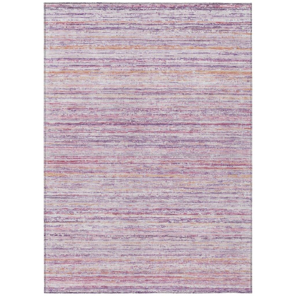 LOOMLAN Rugs Zephyna Pink Washable Indoor-Outdoor Rug