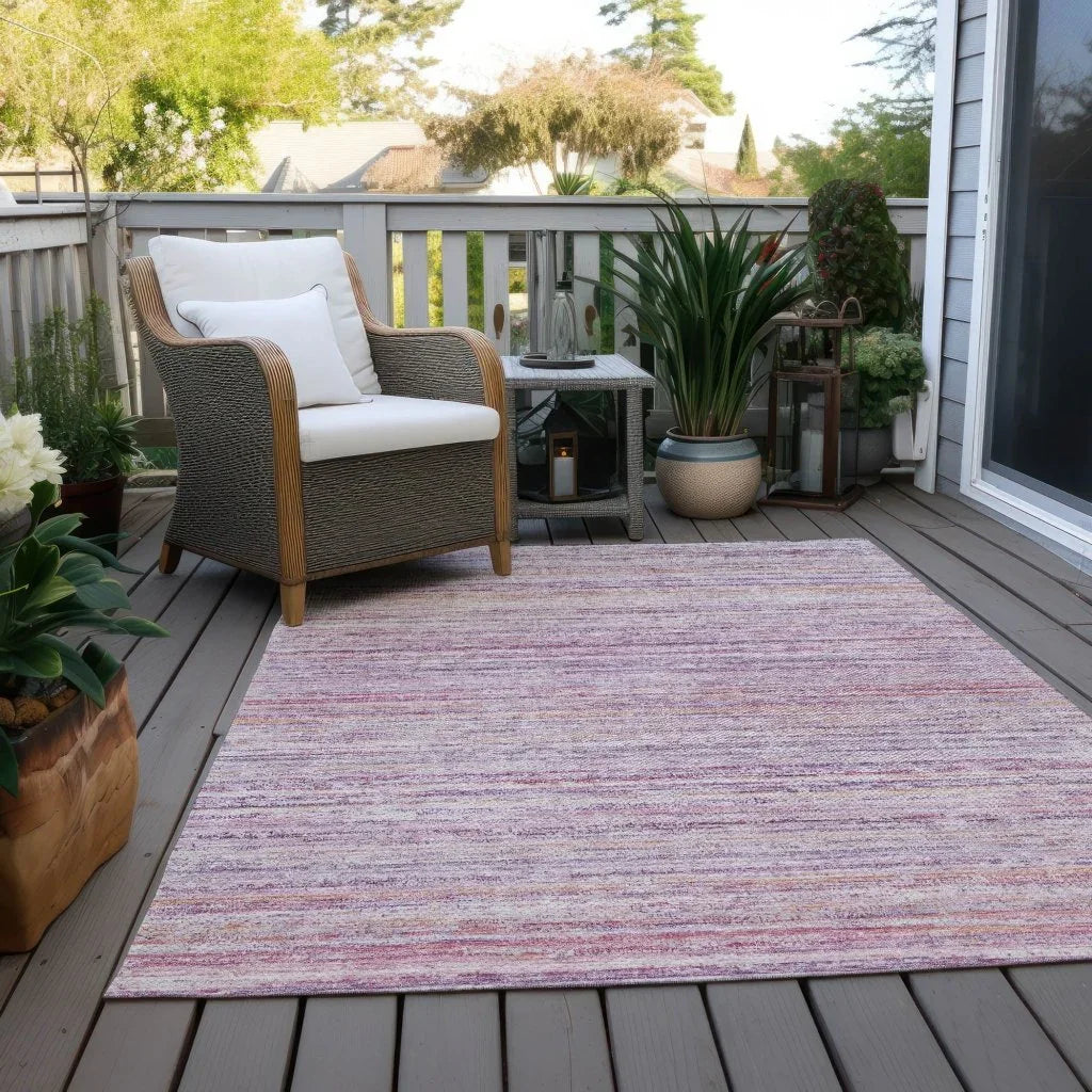 LOOMLAN Rugs Zephyna Pink Washable Indoor-Outdoor Rug