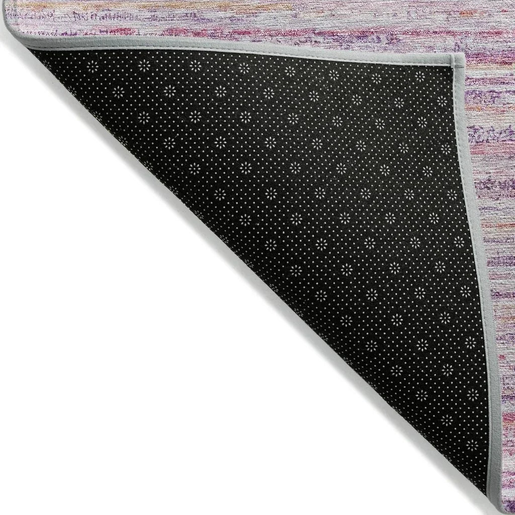 LOOMLAN Rugs Zephyna Pink Washable Indoor-Outdoor Rug