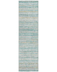 LOOMLAN Rugs Zephyna Teal Washable Indoor-Outdoor Rug