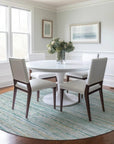 LOOMLAN Rugs Zephyna Teal Washable Indoor-Outdoor Rug
