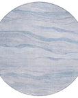LOOMLAN Rugs Zevalyn Blue Washable Indoor-Outdoor Rug