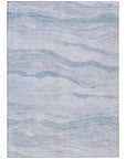 LOOMLAN Rugs Zevalyn Blue Washable Indoor-Outdoor Rug