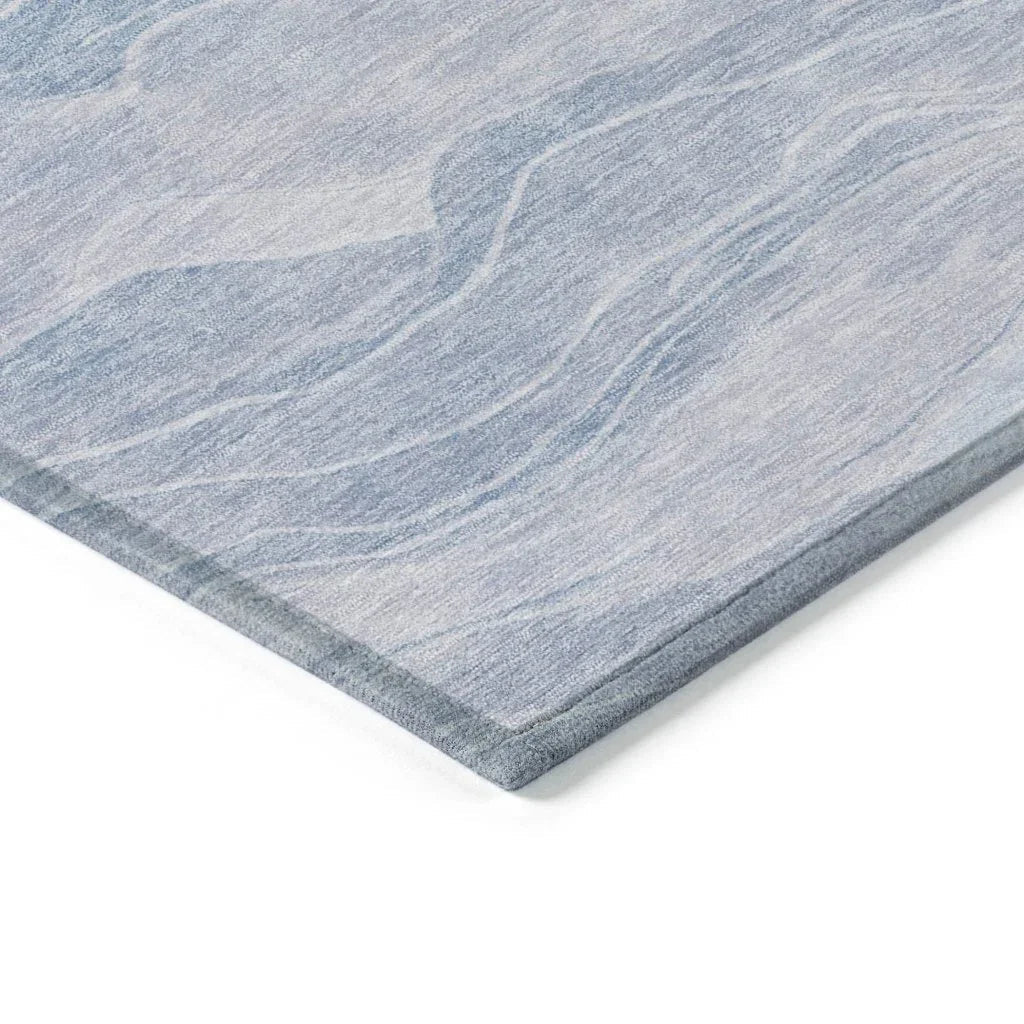 LOOMLAN Rugs Zevalyn Blue Washable Indoor-Outdoor Rug