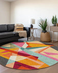 LOOMLAN Rugs Zexture Orange Washable Indoor-Outdoor Rug