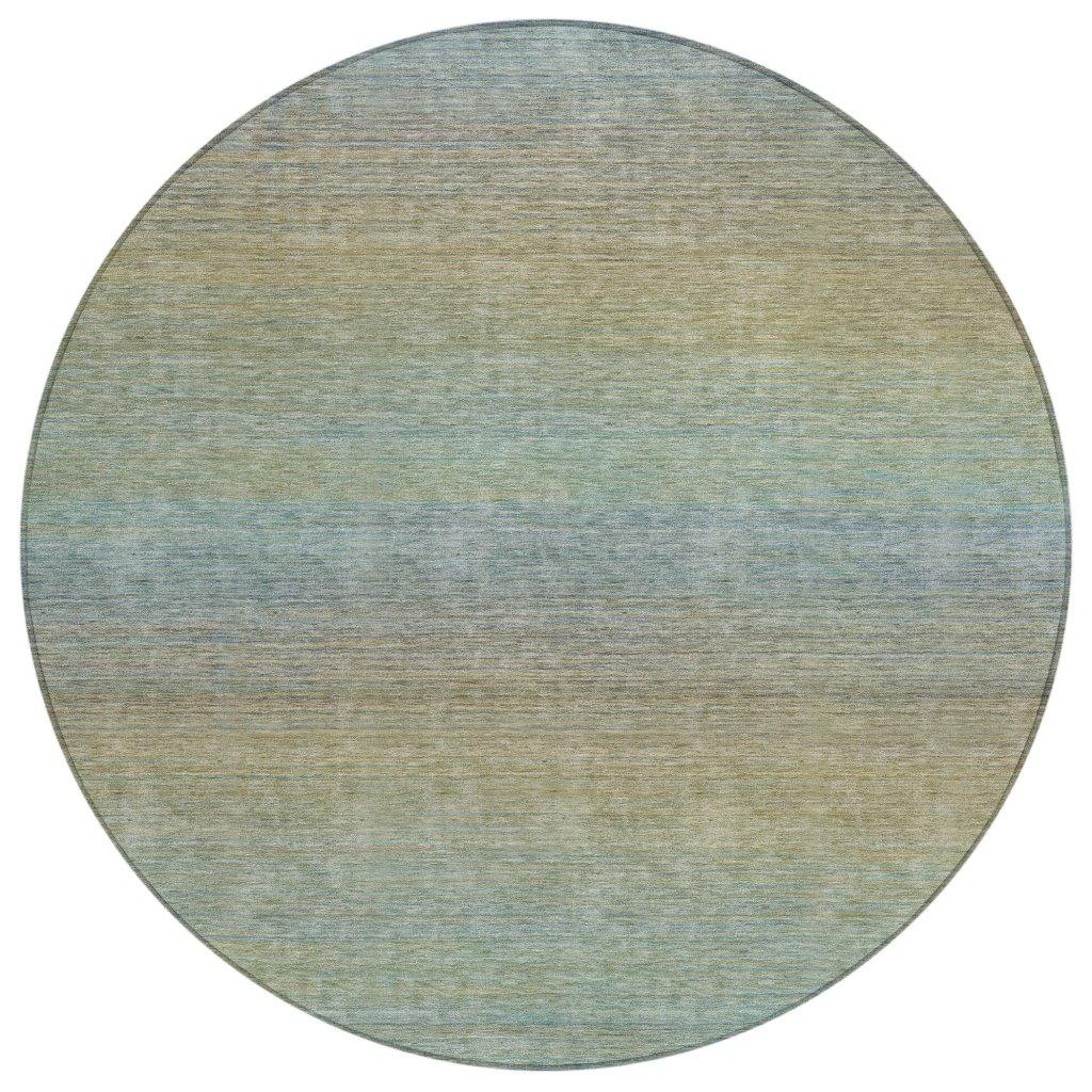 LOOMLAN Rugs Zeyna Blue Washable Indoor-Outdoor Rug