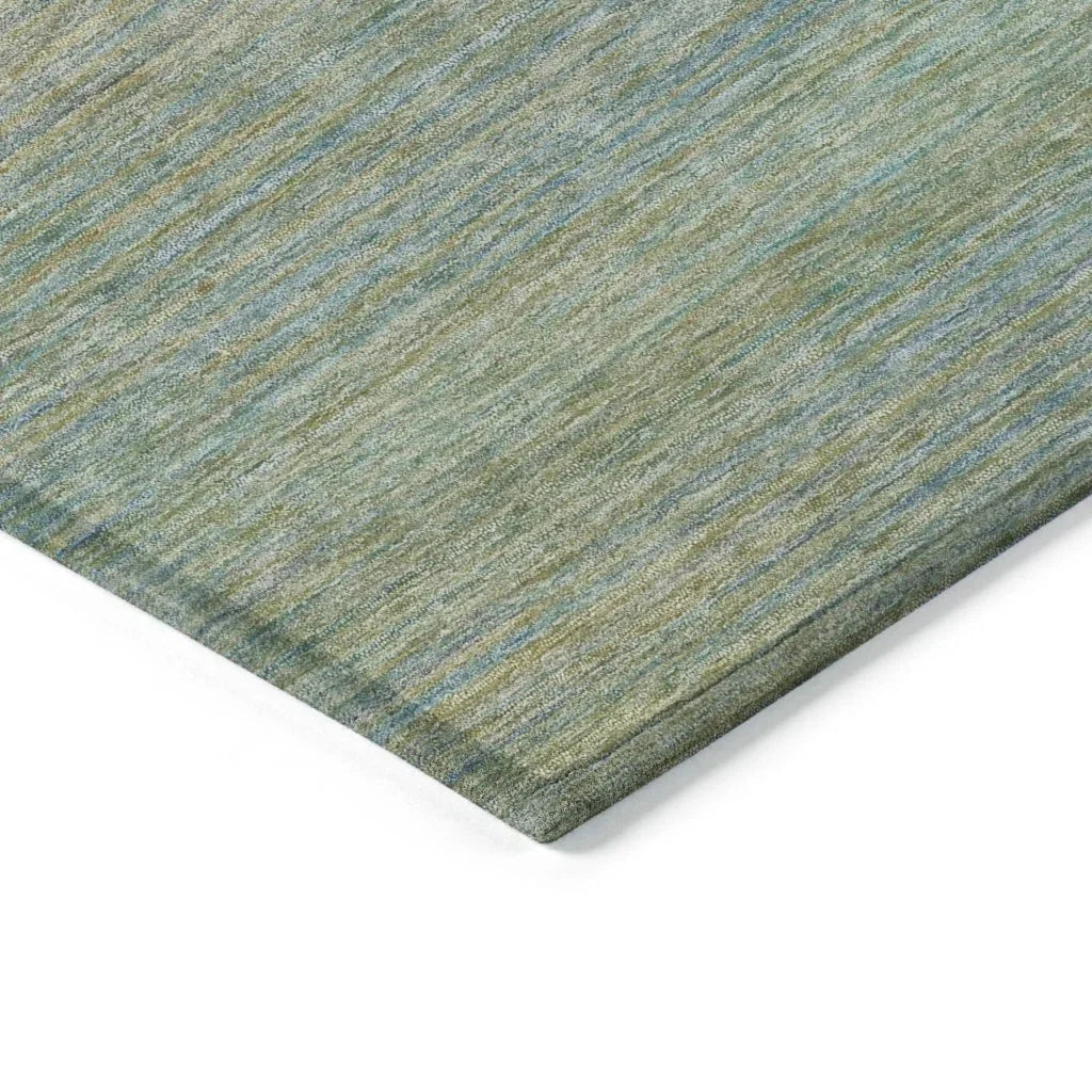 LOOMLAN Rugs Zeyna Blue Washable Indoor-Outdoor Rug