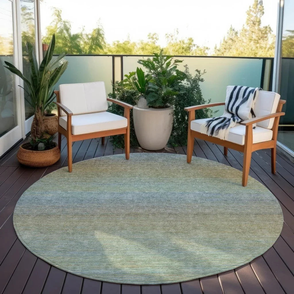 LOOMLAN Rugs Zeyna Blue Washable Indoor-Outdoor Rug