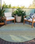 LOOMLAN Rugs Zeyna Blue Washable Indoor-Outdoor Rug