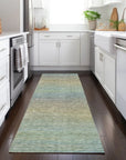 LOOMLAN Rugs Zeyna Blue Washable Indoor-Outdoor Rug
