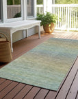 LOOMLAN Rugs Zeyna Blue Washable Indoor-Outdoor Rug