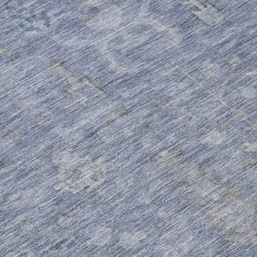 LOOMLAN Rugs Zia Blue Washable Indoor-Outdoor Rug