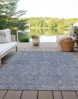 LOOMLAN Rugs Zia Blue Washable Indoor-Outdoor Rug