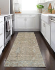 LOOMLAN Rugs Zia Brown Washable Indoor-Outdoor Rug