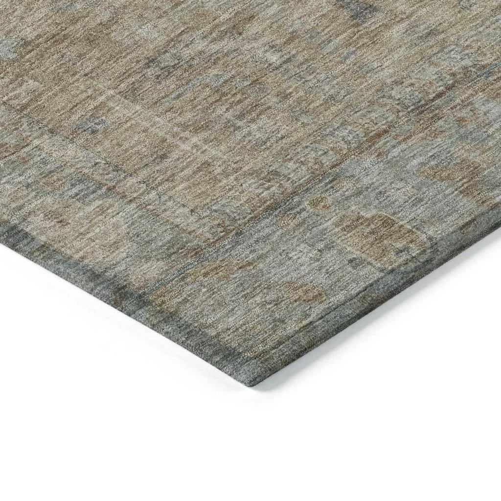 LOOMLAN Rugs Zia Brown Washable Indoor-Outdoor Rug