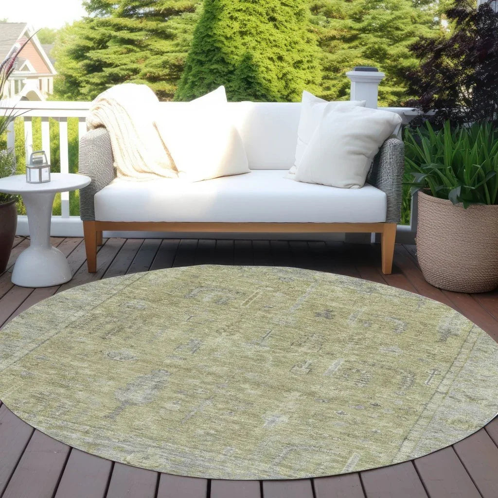 LOOMLAN Rugs Zia Green Washable Indoor-Outdoor Rug