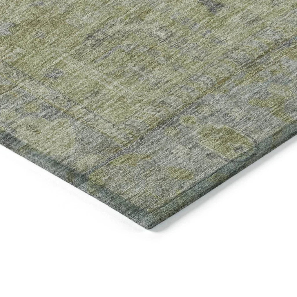 LOOMLAN Rugs Zia Green Washable Indoor-Outdoor Rug