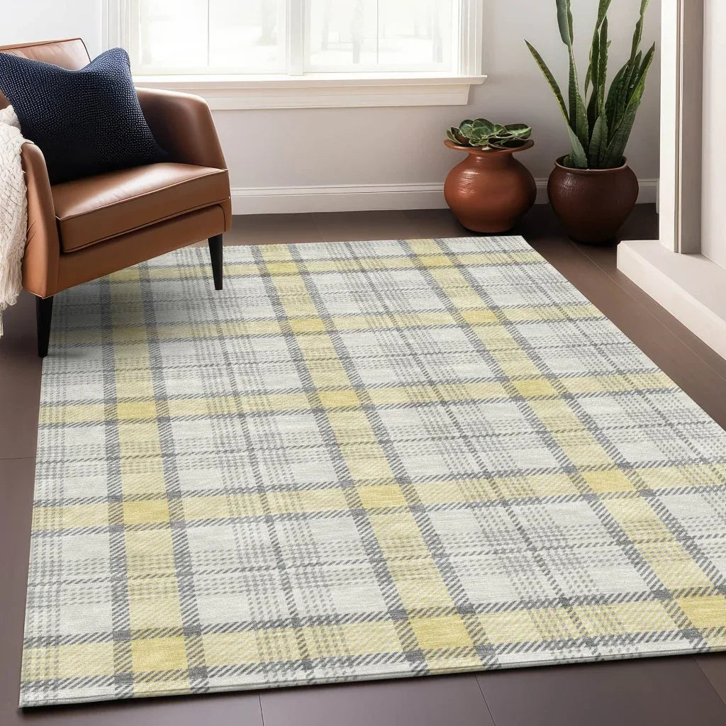 LOOMLAN Rugs Zinara Gold Washable Indoor-Outdoor Rug