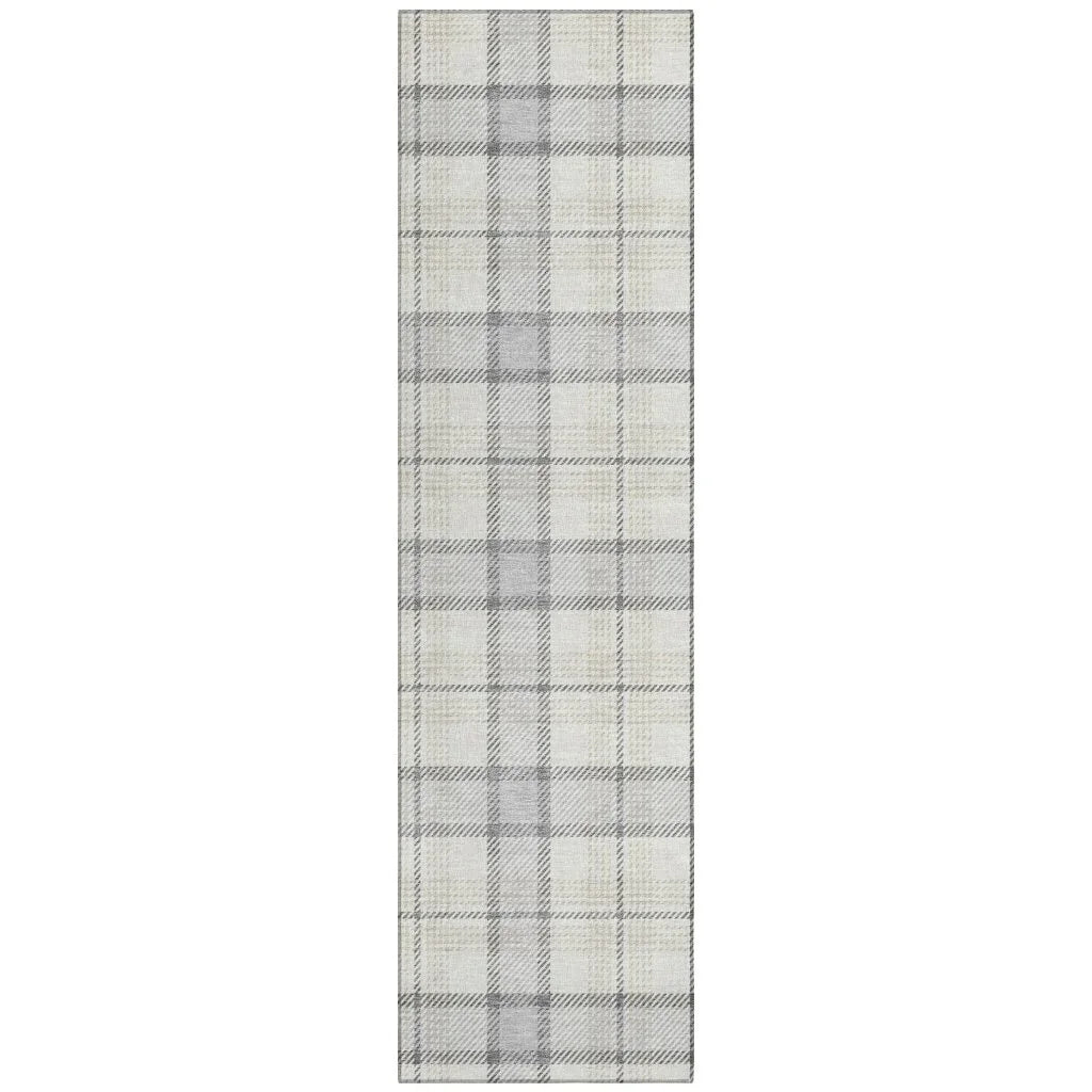 LOOMLAN Rugs Zinara Gray Washable Indoor-Outdoor Rug
