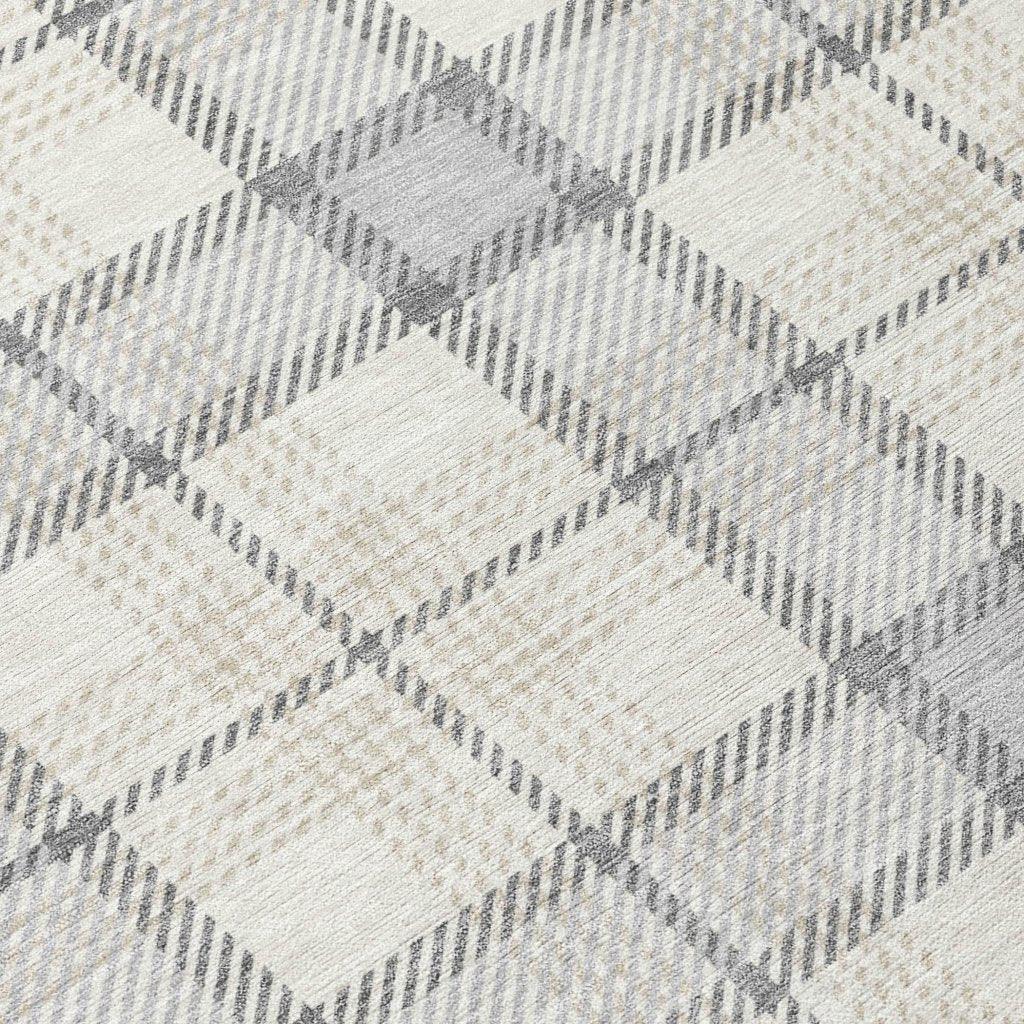 LOOMLAN Rugs Zinara Gray Washable Indoor-Outdoor Rug