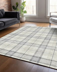 LOOMLAN Rugs Zinara Gray Washable Indoor-Outdoor Rug